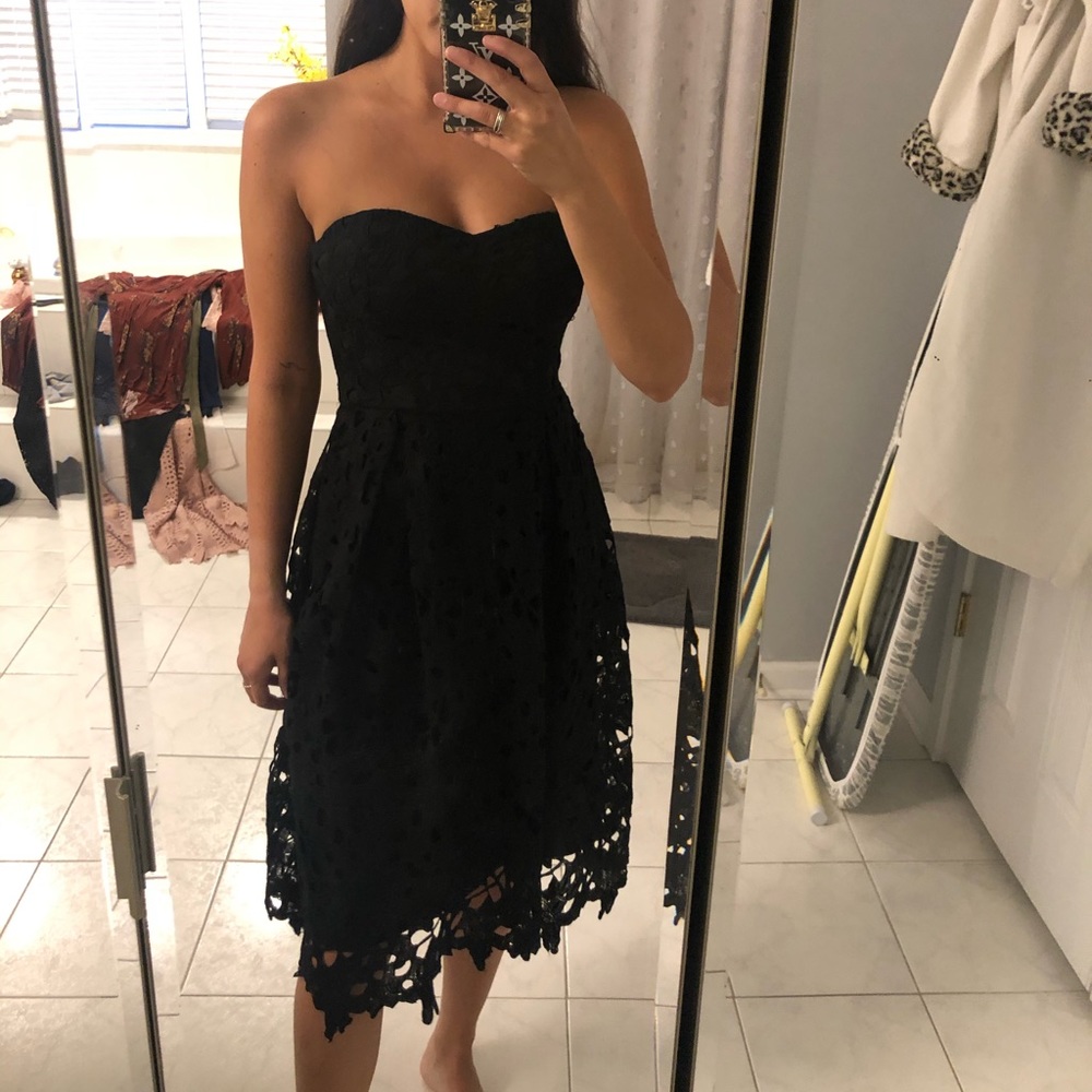 COPY - Francesca’s Boutique black, lace, midi dress
